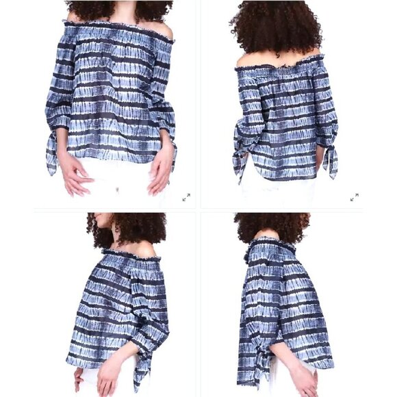 MICHAEL Michael Kors Women's Off the Shoulder Tie Dye Top Size L - Picture 1 of 5